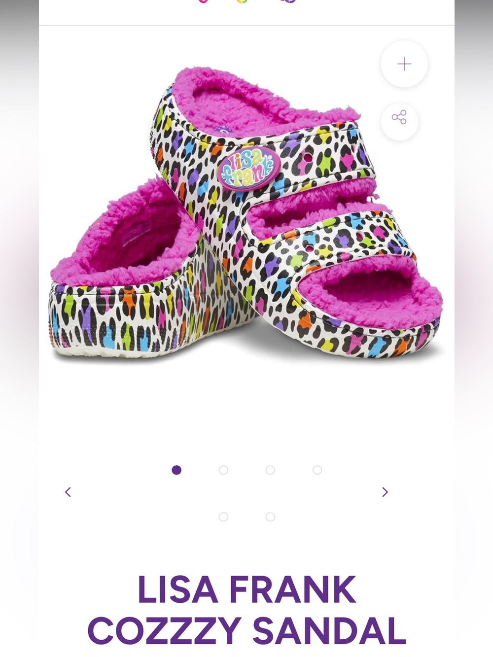 NWT Lisa Frank X Crocs